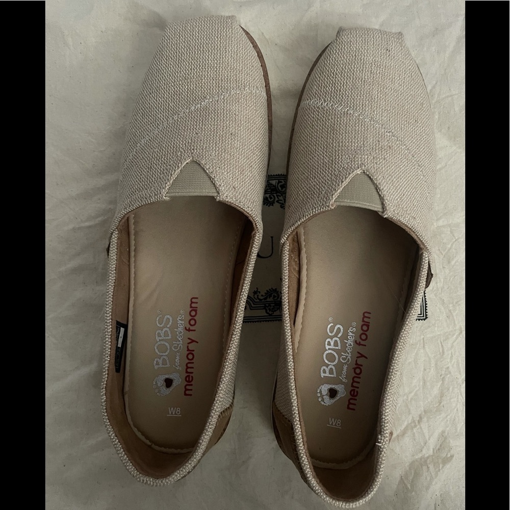 Brand new size 8 Bobs by sketchers color light tan